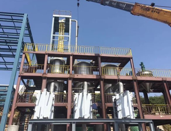 Evaporador de placas multiefeito de 500 t/d
