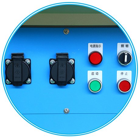 control panel of downdraft bench