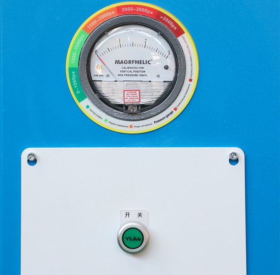 laser cutting fume extractor operation panel