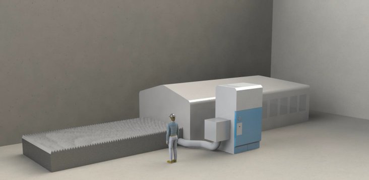 dust collector for The High-Power Enclosed Cutter