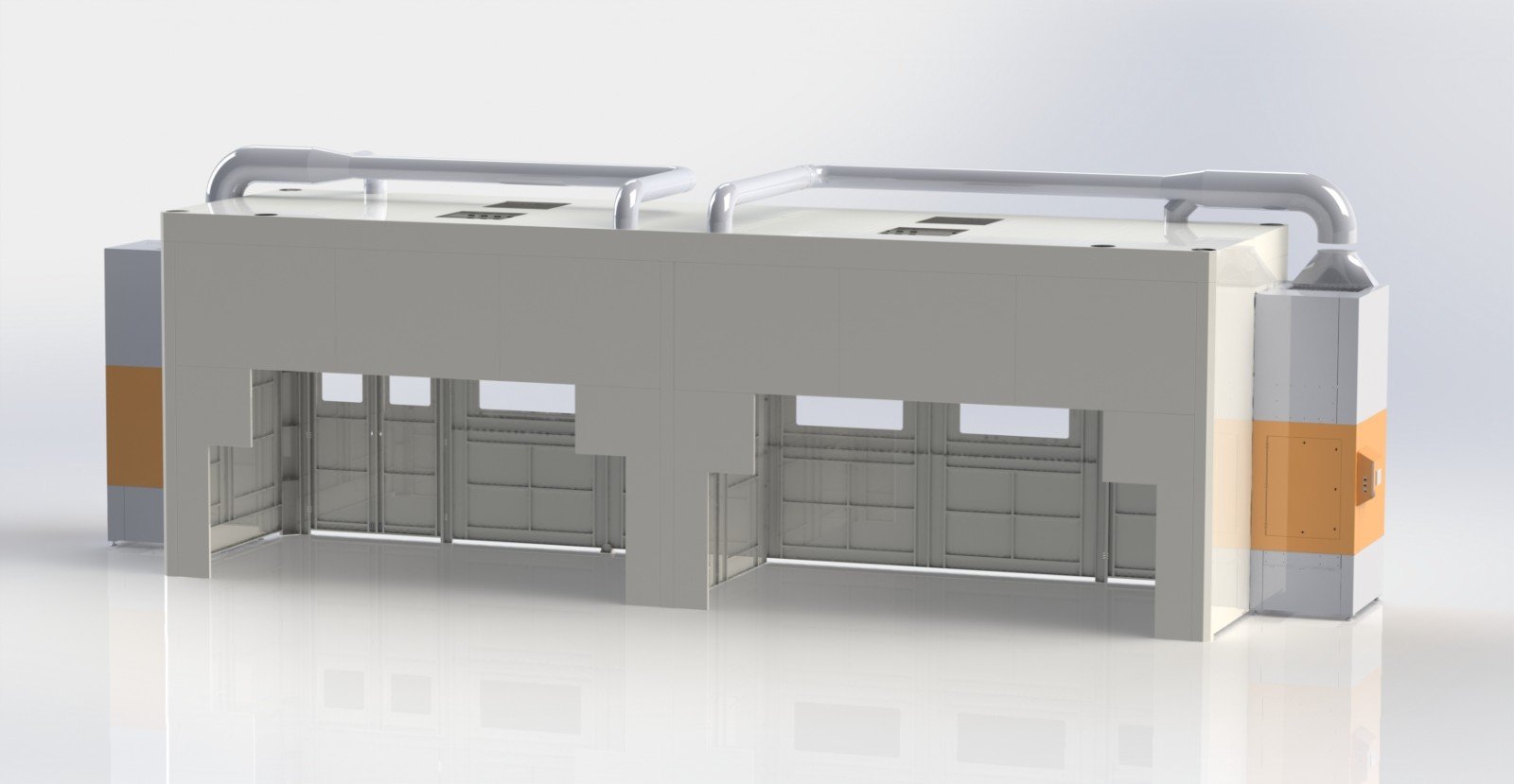 Welding Booth with Cartridge Dust Collector