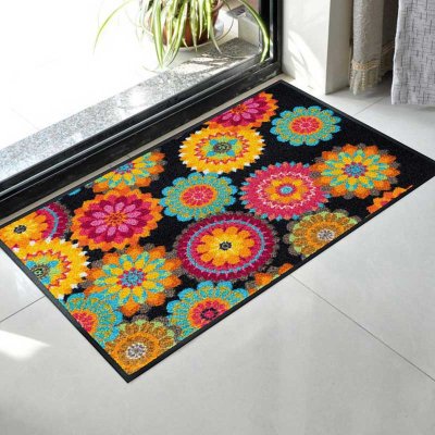 Custom door mat with rubber backing-08 