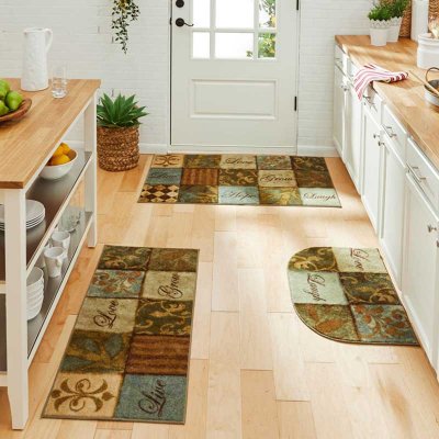 Custom 3 piece kitchen rug sets