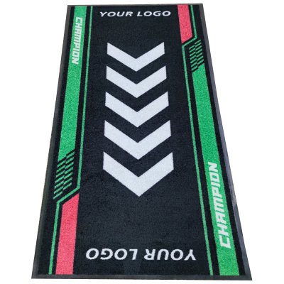 Personalized Oil Resistant Racing Rubber Pit Matt Motorcycle Garage Floor Mats With Logo