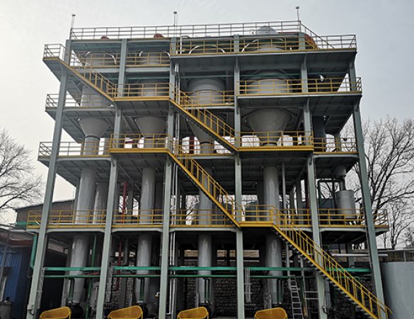 55t/h Four-Effect Sodium Silicate and Sodium Hydroxide Evaporation and Concentration System