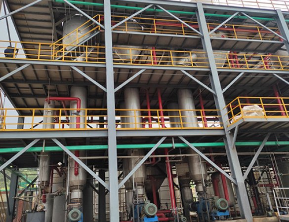 9t/h sodium chloride and sodium sulfate triple-effect Falling Film evaporator