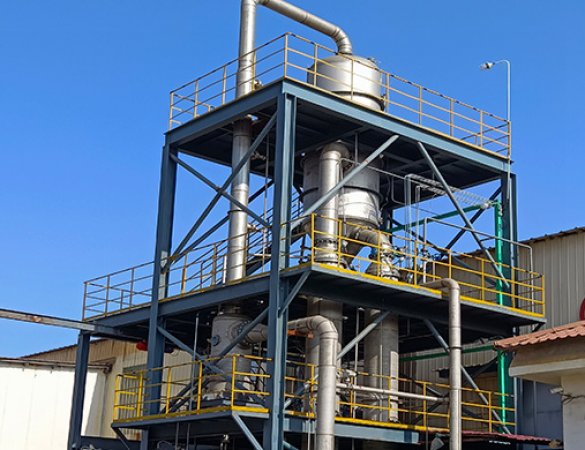 3t/h electroplating wastewater MVR tubular falling film evaporator