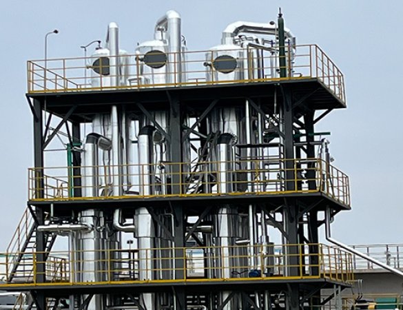 3t/h Sodium chloride, sodium sulfate Multi-effect forced circulation evaporation