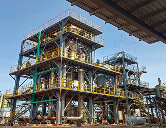 5t/h Triple-effect tubular falling film evaporator