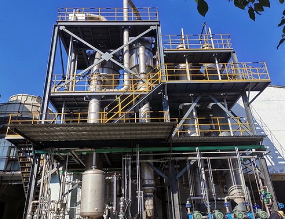 10t/h Magnesium sulfate, ammonium sulfate Quadruple-effect forced circulation evaporator