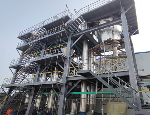 6.5t/h Magnesium sulfate Triple-effect tubular falling film evaporator