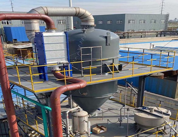 Falling film single-effect evaporator