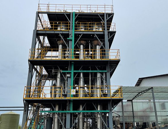 5t/h Three-Effect Transformation to Increase Production forced circulation evaporation