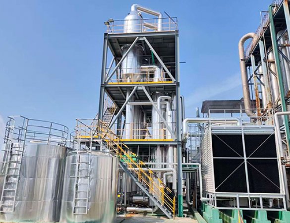 10t/h mixed salt triple-effect evaporation + mother liquor drying system