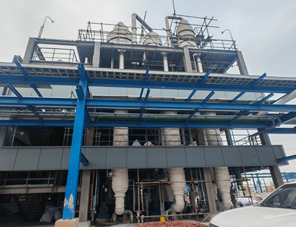 12t/h Ammonium chloride, sodium chloride Triple-effect Tubular falling film evaporator