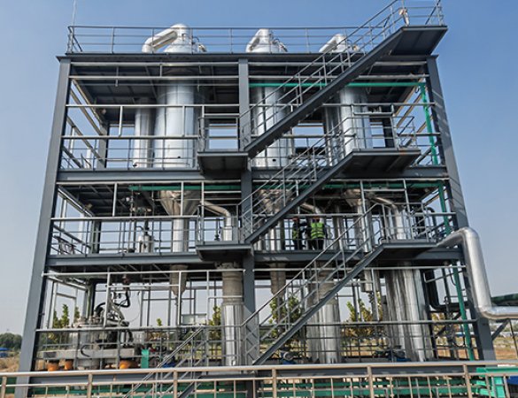 5t/h Sodium chloride and sodium sulfate in the pesticide industry Multi-effect forced circulation evaporation