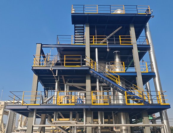 3t/h Sodium sulfate MVR tubular falling film evaporator