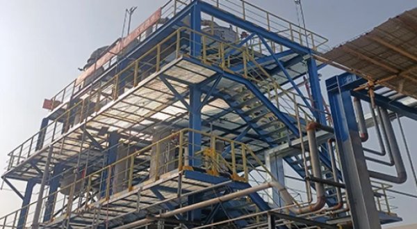 Sodium chloride double-effect evaporator