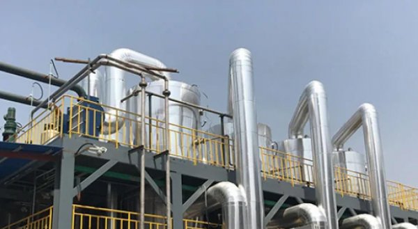 Double quadruple effect evaporator