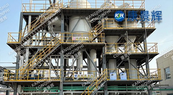 A lithium sulfate MVR forced circulation evaporator with a processing capacity of 30t/h for the lithium battery industry.