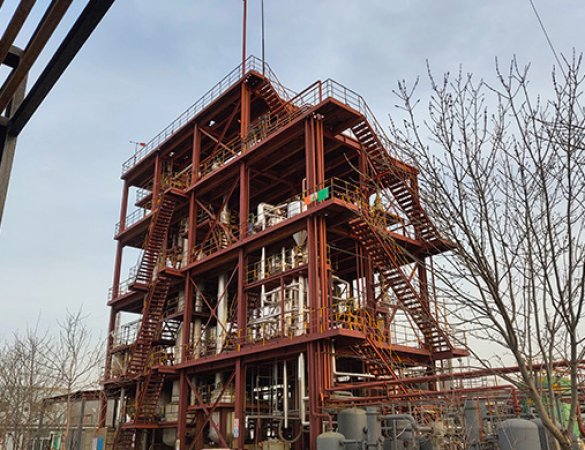 Sodium chloride double-effect evaporator