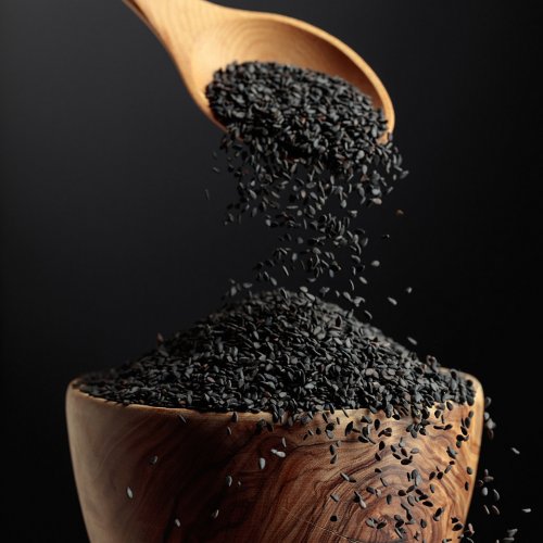 Raw black sesame seeds