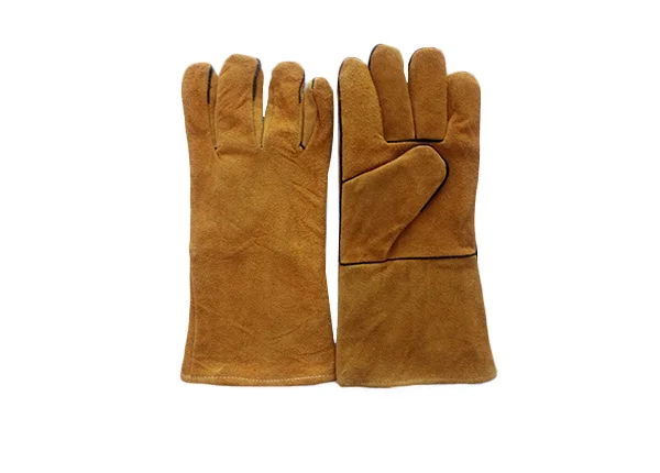 Leather welding safety gloves