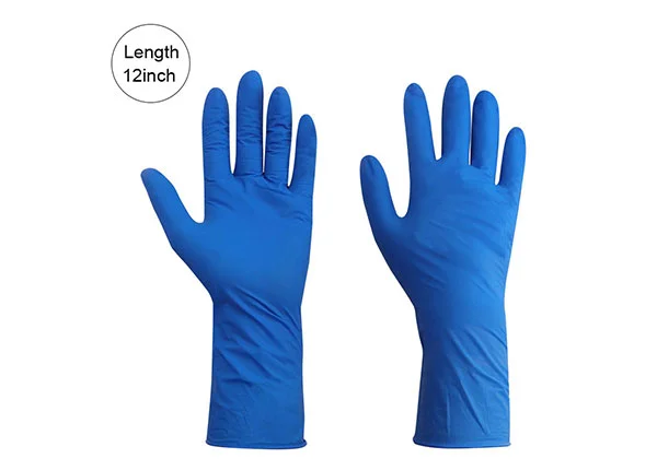 12 inch multi-purpose disposable blue nitrile gloves