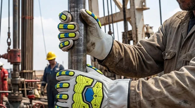 Cowhide Impact-Resistant Mechanical Gloves