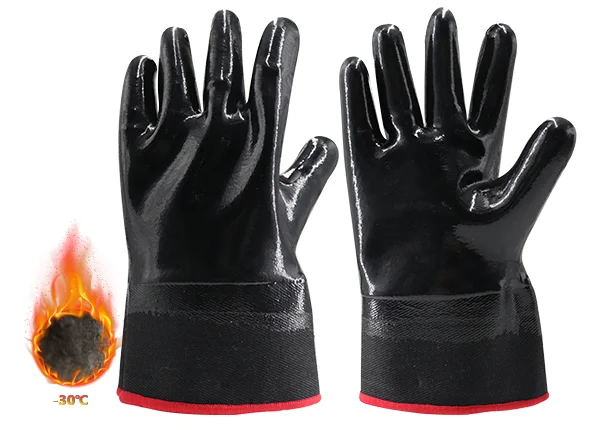 Nitrile-Coated Curing Gloves with Warm Fleece Lining & Safety Cuff
