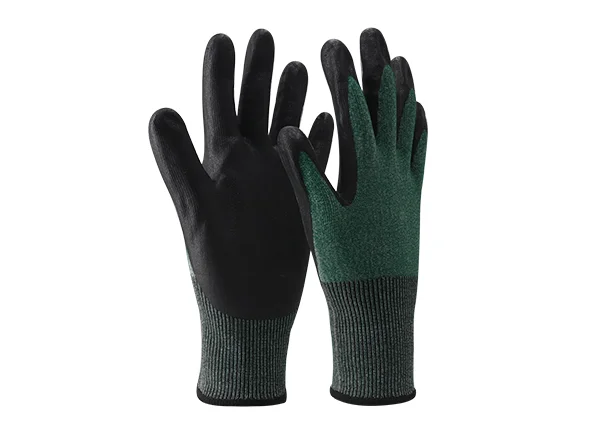 Level C Cut Resistant 18G Touchscreen Foamed Nitrile Coated Work Gloves