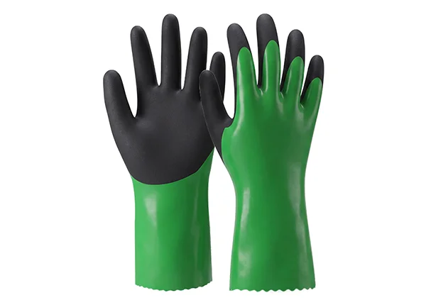 30cm Double-Layer Nitrile Chemical Resistant Safety Gloves