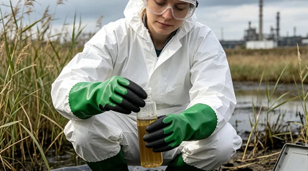 30cm Double-Layer Nitrile Chemical Gloves: Serious Protection for Serious Work