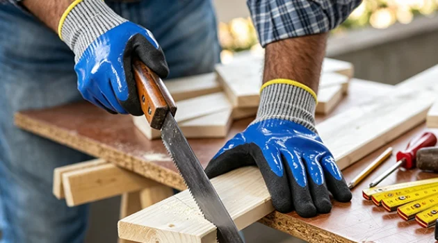 13-Gauge Double-Layer Nitrile Dipped Gloves: Waterproof, Cut-Resistant Protection for Demanding Jobs