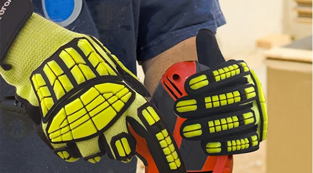 Bright Protection: The 13-Gauge Hi-Vis Green Nitrile Impact Cut-Resistant Glove