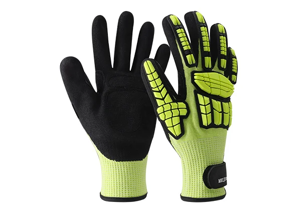 Level F Cut Resistant TPR Impact Protection Nitrile Safety Work Gloves