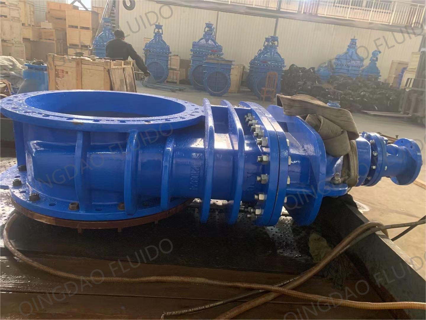 DN1000-PN10-GATE-VALVE-pressure-testing DN1000-PN10-GATE-VALVE-pressure-testing