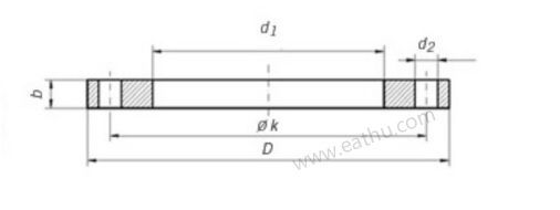 EN 1092-1 Type 13 threaded flange PN6 dimension