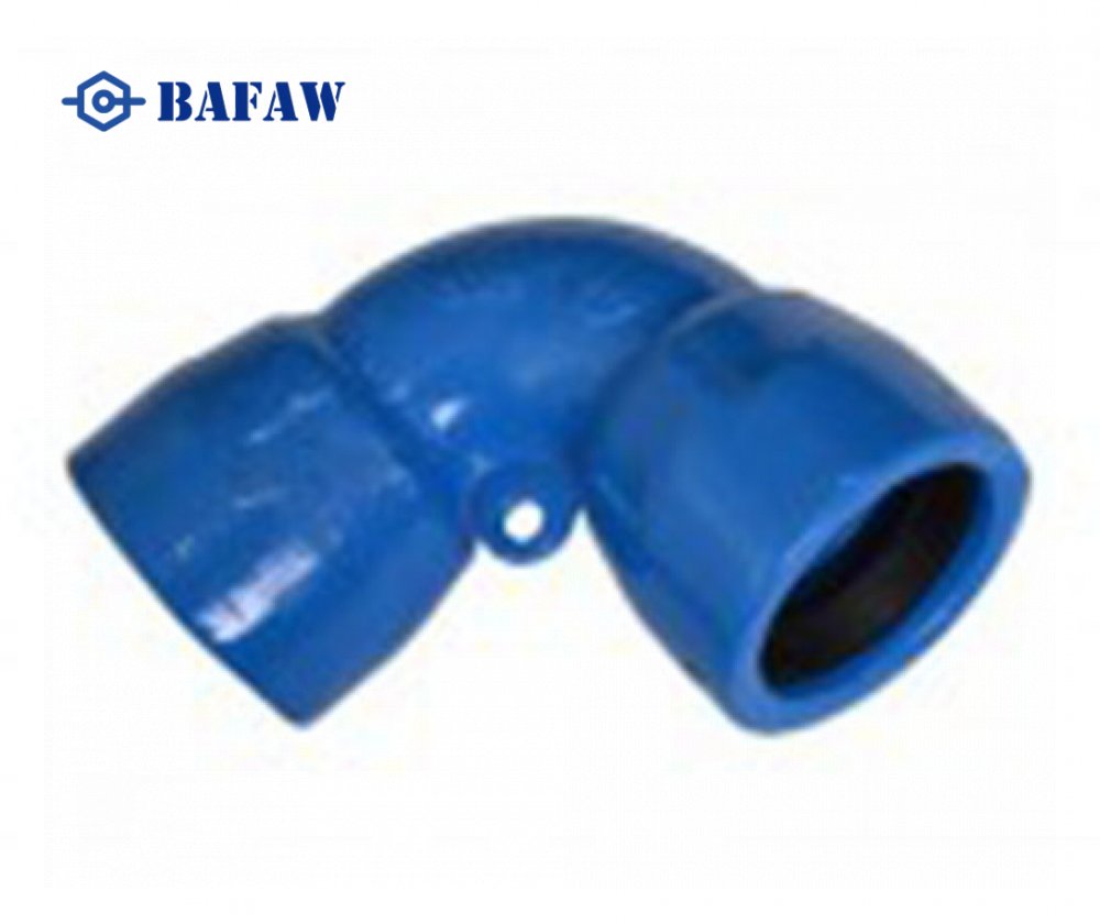 Double socket tee with flanged branch