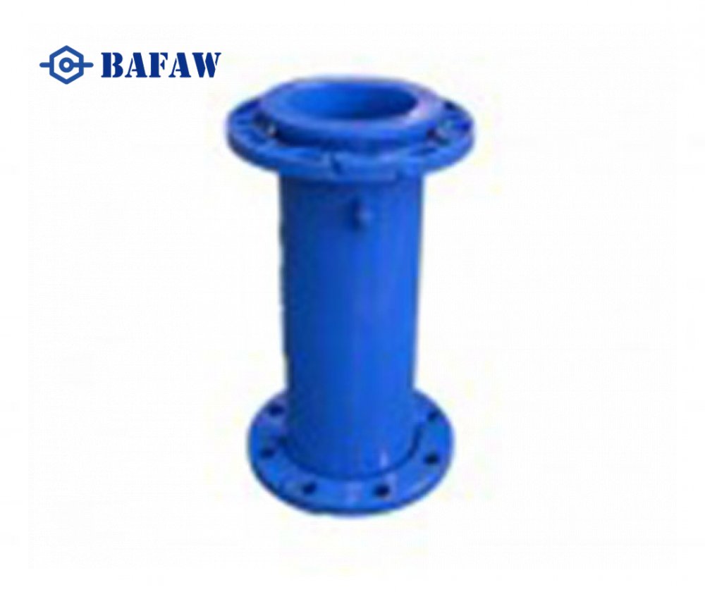 Flexible flanged straight pipe