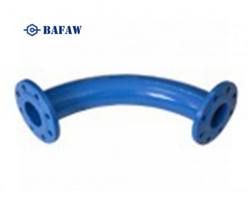 Double flanged length-diameter bend pipe