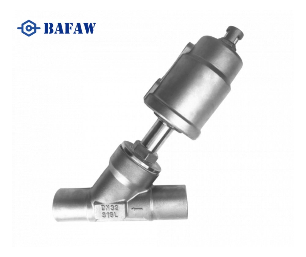 All stainless steel pneumatic welding angle seat valve