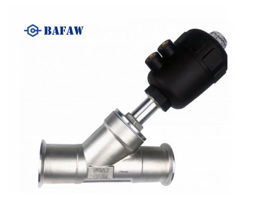 Plastic head pneumatic quick-install angle seat valve-2