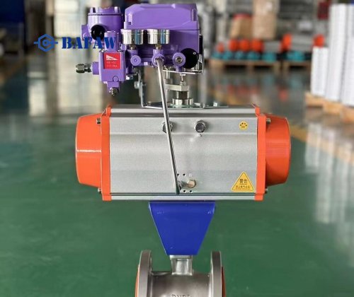 V port Pneumatic Ball Valve-2