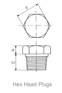 Carbon Steel Hex Head Plug Dimensions