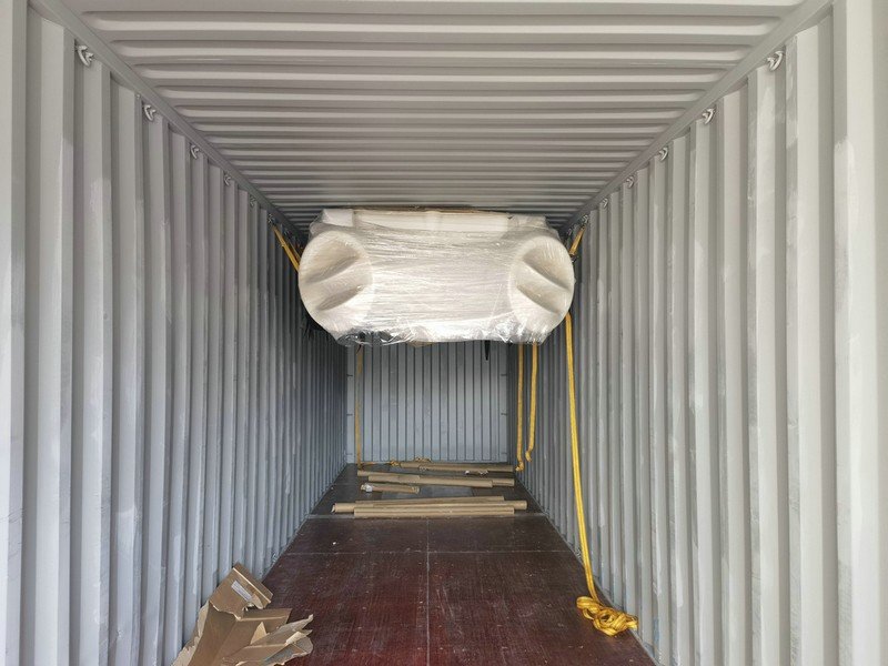 NAVISOUL boat safely fixed inside container