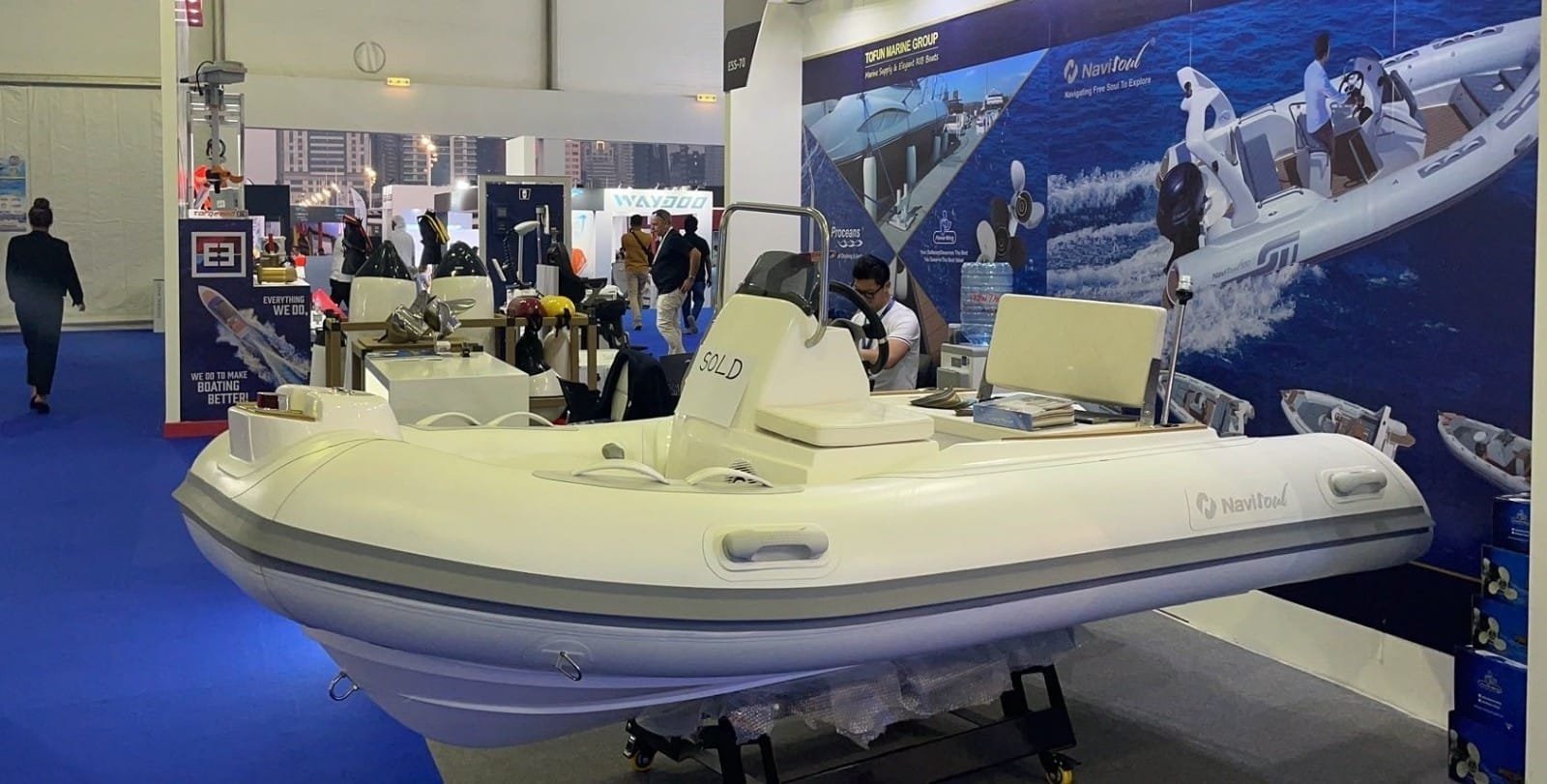 Navisoul inflatable RIB boat at Dubai International Boat Show 2023