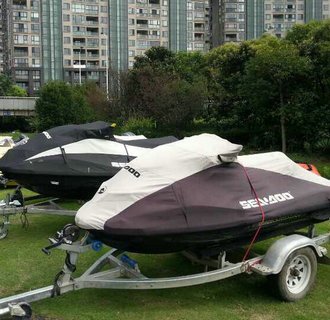 NAVISOUL boat trailer with cover for RIB boats