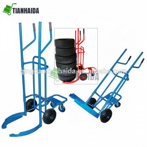 HT2088  Heavy Duty Wagon Utility Truck Steel tyres Transport Hauling Nursery Moving Cart 4 Wheel