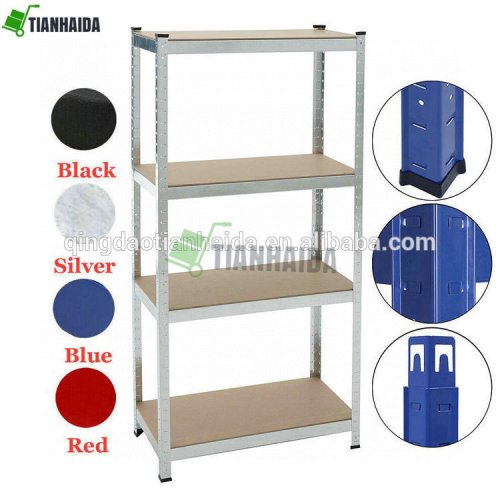 Schwerlastregal 160x90x40cm Heavy duty warehouse use rivet boltless galvanized steel medium shelving rack 